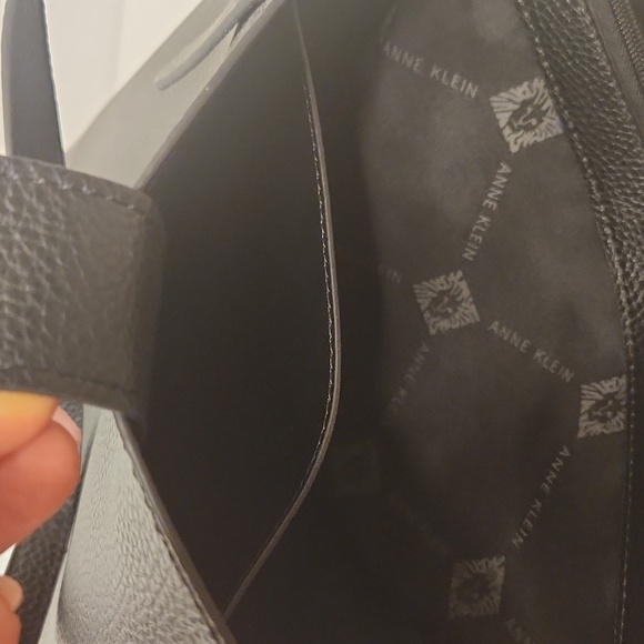 Anne Klein Women's Black Faux Leather Perfect Tote - Picture 12 of 16